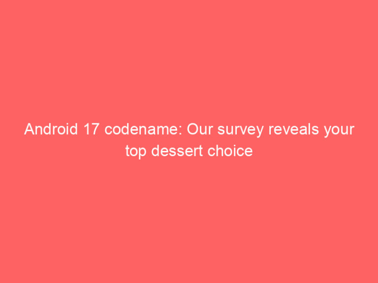 Android 17 codename: Our survey reveals your top dessert choice