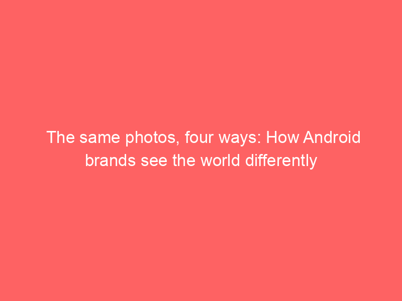 The same photos, four ways: How Android brands see the world differently
