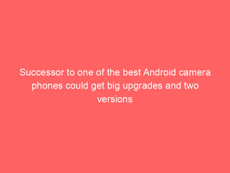 Successor to one of the best Android camera phones could get big upgrades and two versions